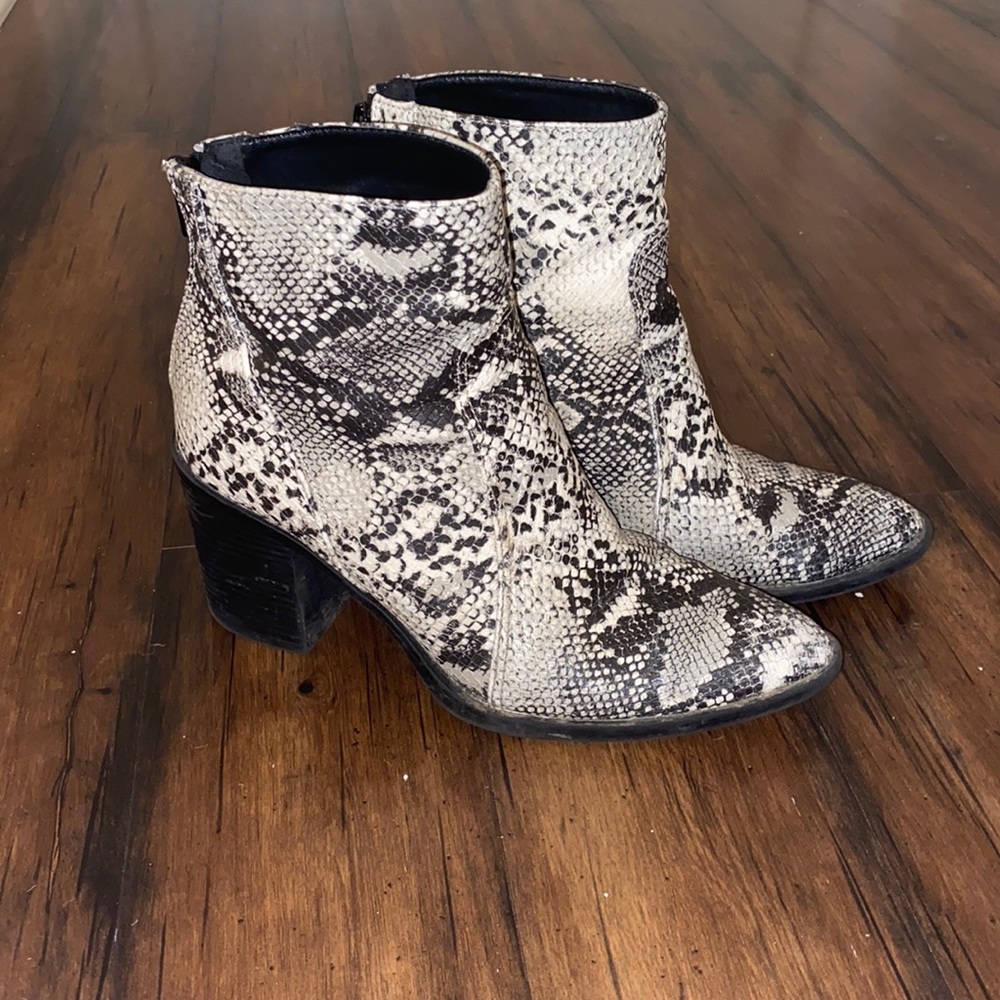Snakeskin Booties